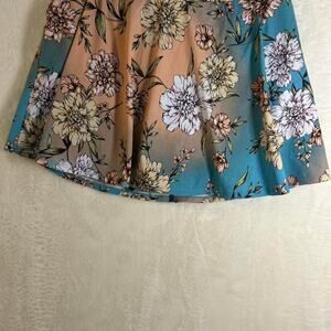 Torrid blue floral  swim skirt with stretchy waistband size 2